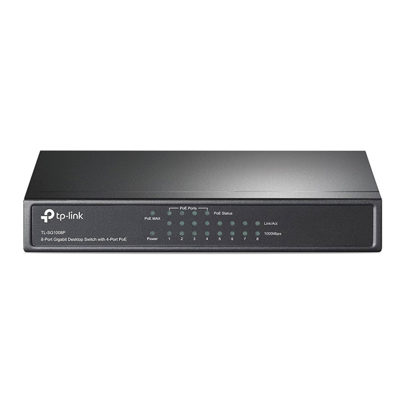 سوئیچ 8 پورت گیگابیت POE تی پی لینک TL-SG1008P سوئیچ 8 پورت گیگابیت POE تی پی لینک TL-SG1008P