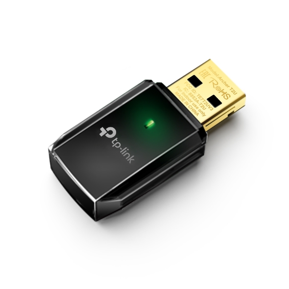 کارت شبکه USB بی سیم و دوباند AC600 تی پی لینک مدل Archer T2U کارت شبکه وایرلس AC600 تی پی لینک Archer T2U