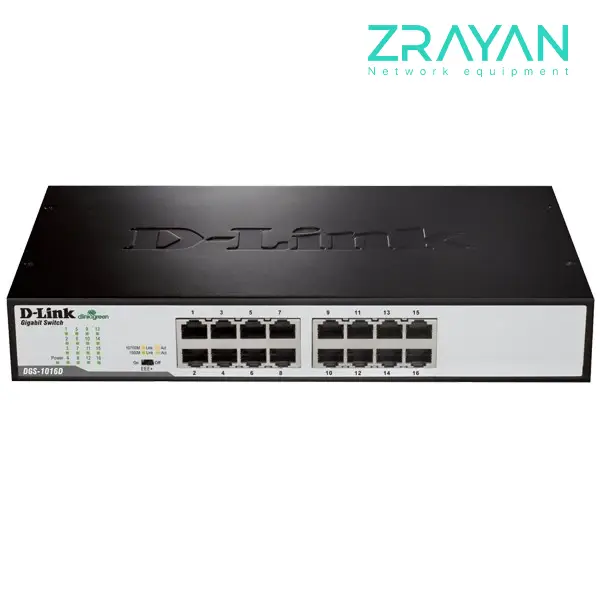 سوییچ 16 پورت گیگابیتی، غیر مدیریتی و دسکتاپ دی-لینک مدل DGS-1016D سوییچ 16 پورت گیگابیتی، غیر مدیریتی و دسکتاپ دی-لینک مدل DGS-1016D