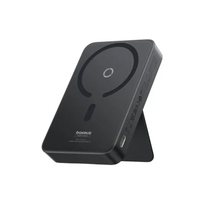 پاوربانک بی‌سیم 20 وات بیسوس مدل MagPro Magnetic Bracket 20w با ظرفیت 5000 میلی آمپر ساعت